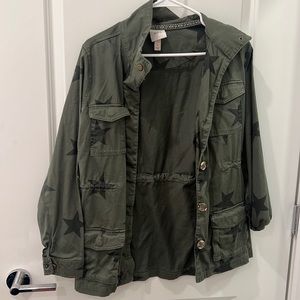 Green jacket with stars!